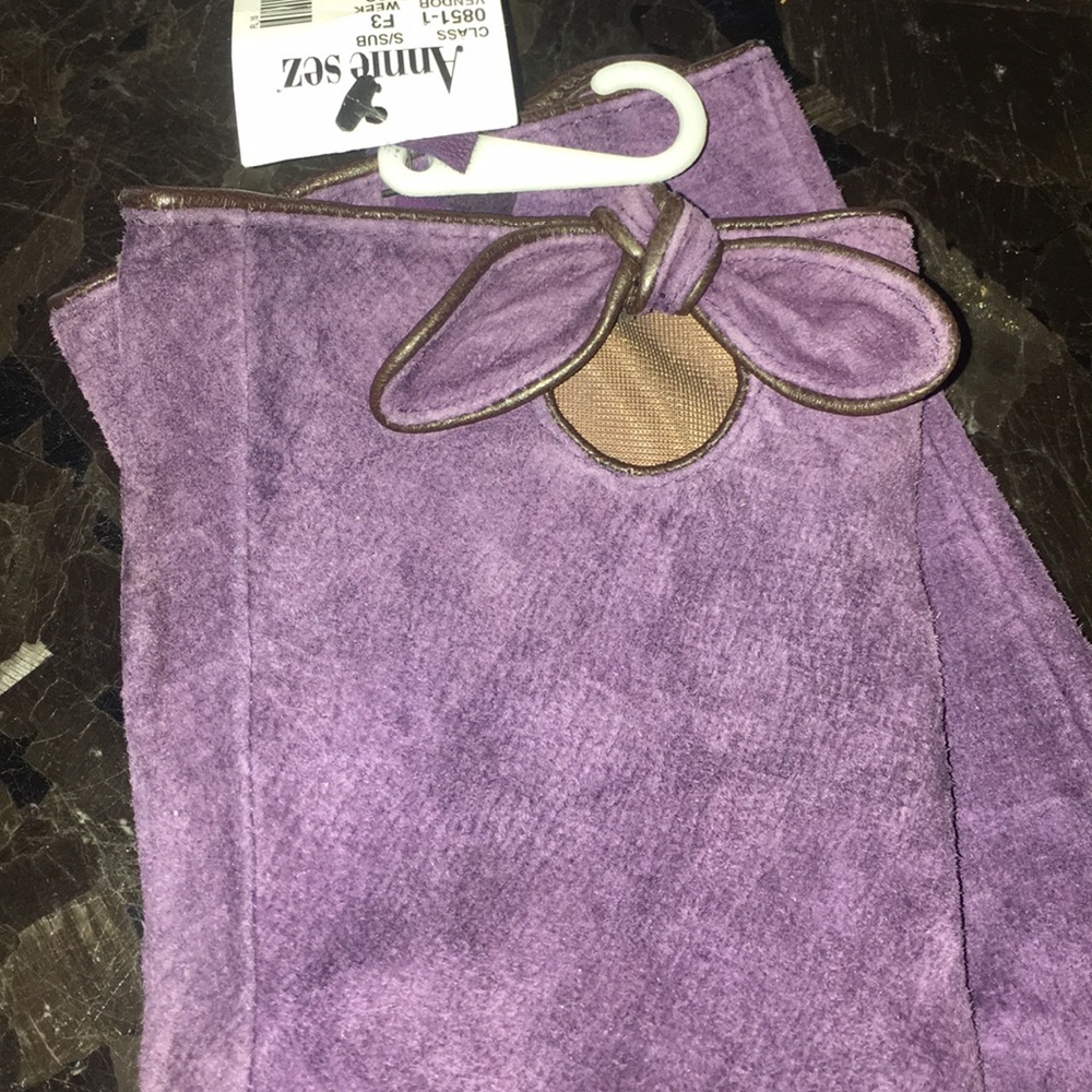 Long Suede Gloves - Picture 2 of 4